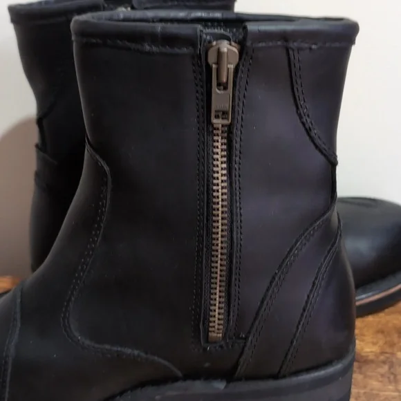 XElement Mens Black Leather Ankle Boots Size 10.5 - Picture 11 of 12